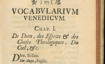 Vocabularium Venedicum - słownik połabski