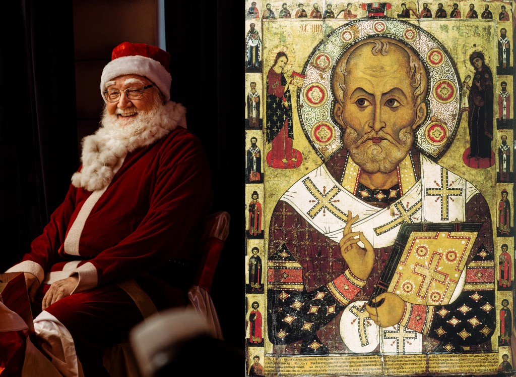 nowoczesny i prawdziwy św. Mikołaj